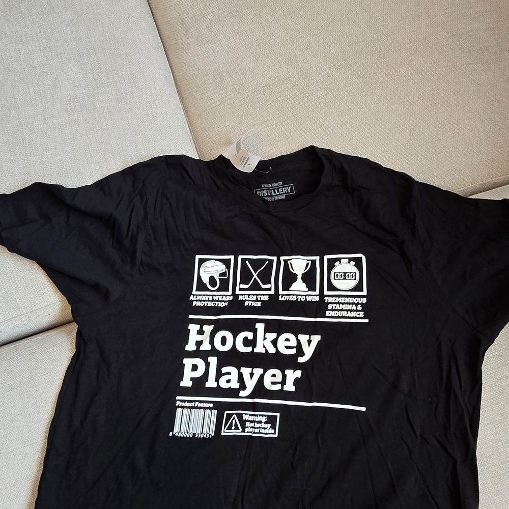 Hockey Player Black T-Shirt